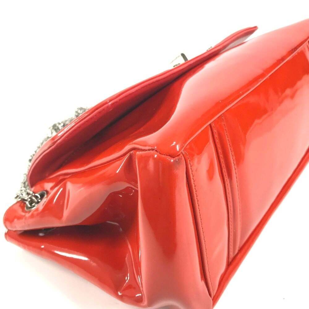 CHANEL Red Leather Logo Shoulder Bag - Picture 8 of 16